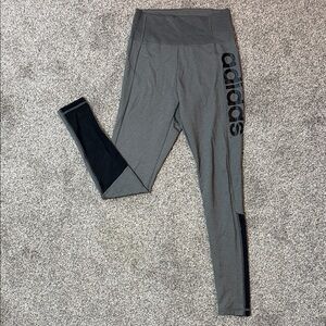 Adidas Womens Charcoal and Black Leggings Sz Sm